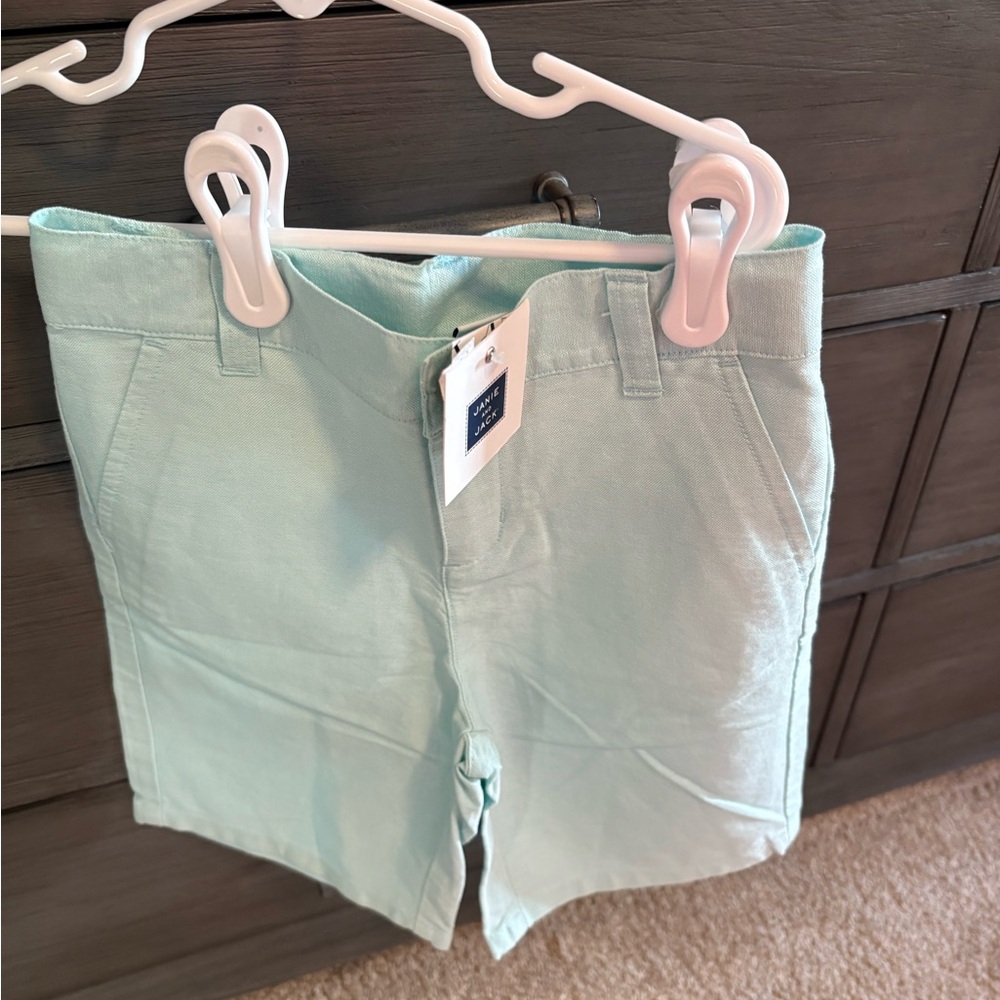 Janie and Jack Mint Green Kids Shorts